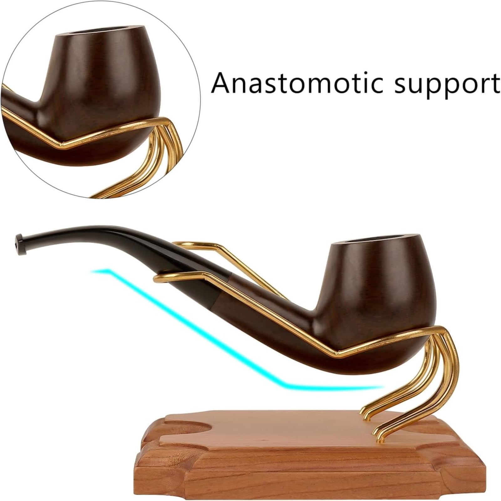 holder tobacco pipe Wooden Tobacco Pipe Stand 1–5 Slots Handmade Solid Wood Holder For Pipe  Display Home Office Decor
