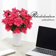 thumbnail image 4 of BESEW7 13in Fake Rhododendron Flowers for Outdoors Artificial Azalea Plant for Cemetery Vase Faux Flowers for Garden Porch Living Room Decor Red, 4 of 9