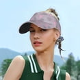 thumbnail image 6 of Gaeub Pink Flamingo Sun Visor Hats with Empty Top and Adjustable, UV Protection for Golf Tennis Cycling Running, 6 of 8
