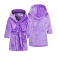 thumbnail image 1 of Esaierr Kids Girls Robe Bathrobe Solid Color Bathrobe Winter Comfort with Pocket Bathrobe for Toddler 2-13Y, 1 of 9