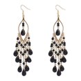 thumbnail image 1 of Sonducket Pendientes bohemios de moda para mujer Pendientes colgantes con cuentas de colores, fáciles de usar y elegantes, negro Type3 NO3, 1 of 6