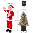thumbnail image 3 of Senfot 3 Ft Prelit Christmas Tree, Mini Xmas Tree with 78 Led Lights, Small Tabletop Artificial Christmas Tree for Indoor Outdoor Christmas Decorations, 3 of 8