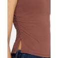 thumbnail image 4 of Madden NYC Women's Sleeveless Ruched Tank Top, Sizes XXS-XXL, 4 of 5