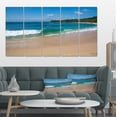thumbnail image 1 of Vague Verte sur Paradis de Sable Plage - Art Moderne sur Toile, 1 of 4