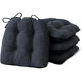 thumbnail image 2 of Navy Blue Tufted Memory Foam Dining Chair Cushions Set of 4 with Non Slip Backing and Secure Ties for Kitchen Chairs, 2 of 6