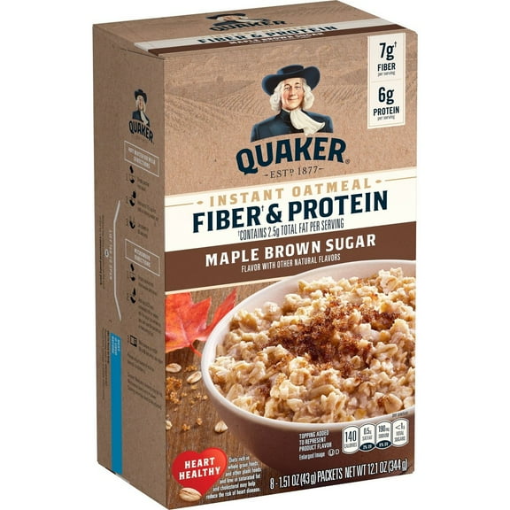 Quaker Instant Protein Maple Brown Sugar 12.6 oz (Pack of 3)
