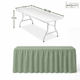 thumbnail image 3 of Mantel Bambalina Para Mesa De 1.80 x 0.75 Colores Verde Olivo, 3 of 5