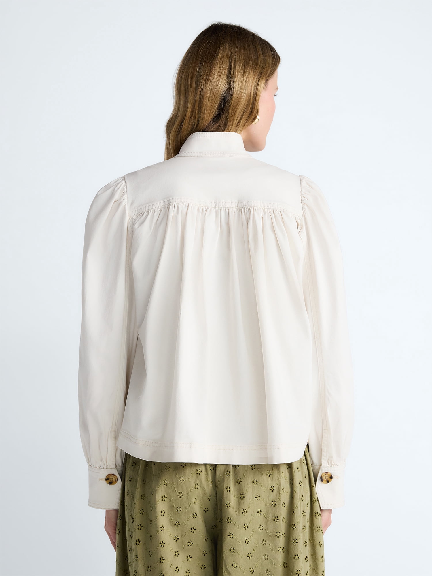 Scoop Women’s Cropped Ruched Jacket, Sizes XS-XXL