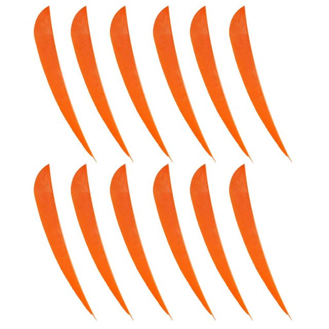 maskred 12pcs 3inch Turkey Feathers Fletchings Vanes Stylish and Reliable Orange 3 Inch 1Set