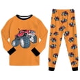 thumbnail image 6 of UAYOTSE Boys Long Sleeve Pajama Set Motorcycle Monster Truck Graphic 2‑Piece Boys Sleep Set Size 4-5 Years, 6 of 9