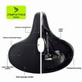 thumbnail image 3 of Extra-Large Ultra-Soft Mountain Bike Saddle with Thick Sponge & Silicone Shock Absorption, Spring Cushioned Comfortable Seat for Long-Distance Riding, Universal Fit for Electric Bicycles - Basic, 3 of 6