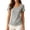 Gray, variant on Women's Side Shirring Short Sleeve Shirts Summer Petite Plain Crew Neck Basic T-Shirt Slimming Casual Daily Wear Tops Yellow