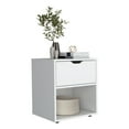 thumbnail image 5 of Depot E-Shop Adak 19.7" Nightstand with Open Shelf, White, 5 of 7