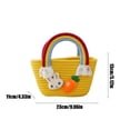 thumbnail image 3 of Kugisaki Easter Basket Bunny Baskets Woven Cotton Egg Hunt Baskets with Adorable Rabbit Storage Gifts Sweets Easter Decoration Party Gift, 3 of 6