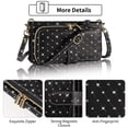 thumbnail image 5 of Asuwish Wallet Phone Case for T-Mobile Revvl 6 Pro/6X Pro 5G Tempered Glass Screen Protector Bling Glitter Crossbody Lanyard Strap Flip Zipper Purse Card Holder Cell Cover Tmobile Revel6pro TCL Black, 5 of 8