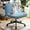Blue, variant on Walsunny Armless Criss Cross Home Office Chair, Fabric Vanity Desk Chair with Wheels, Wide Seat Swivel Task Computer Chair, White
