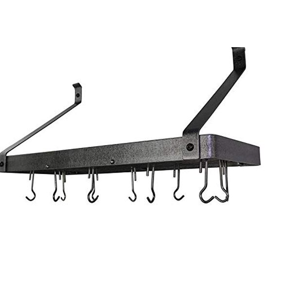 Enclume Gourmet Bookshelf Wall Rack, 30", Hammered Steel