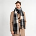 thumbnail image 5 of Yaoyar Men's Plush Scarf, Soft Warm Neck Wrap for Winter Cold Weather Comfort, 5 of 5