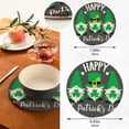 thumbnail image 3 of FREEAMG St.Patrick's Day Cute Gnome Heat Resistant Trivets Potholders 2PCS,Round Cotton Weave Handmade Pot Holder, Non-Slip Hot Mats Kitchen Dining Plate Mat, 3 of 7