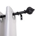thumbnail image 1 of Utopia Alley D44Z 0.75 in. Single Decorative Drapery Adjustable Curtain Rods for Windows 48 to 86 in. - Black, 1 of 1