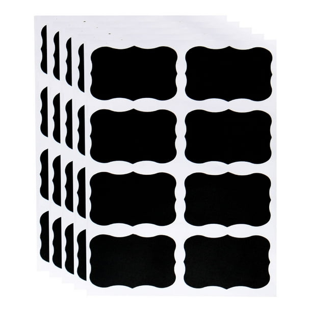 40pcs Chalkboard Labels Water Resistant Reusable Blackboards Sticker