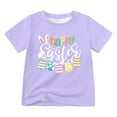 thumbnail image 2 of JIAYUE Kids Boys Girls Easter Tops Cartoon Print Short Sleeve Pull-On Crew Neck Classic Fit T Shirts For Toddler Daily Clothing, 2 of 5