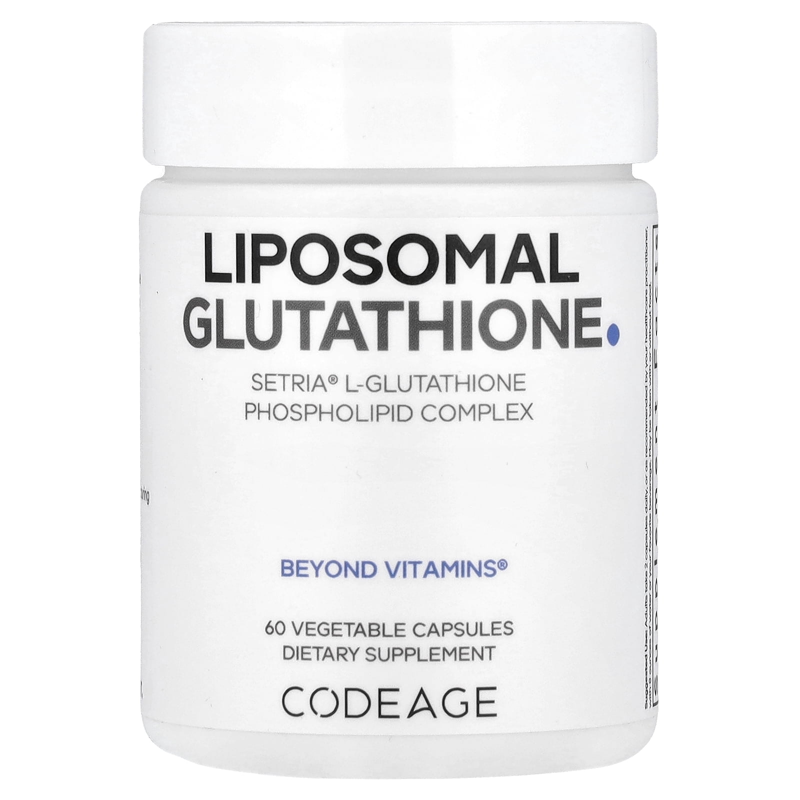 Codeage Liposomal Glutathione, 120 Vegetable Capsules (250 mg per Capsule)