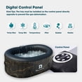 thumbnail image 4 of RELXTIME 2 Person Inflatable Hot Tub Oval Outdoor Portable Spa with Drink Tray, LED Light,Black, 4 of 7