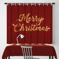 thumbnail image 4 of 72x84 Inch Merry Christmas Shower Curtains Golden Font Xmas Long Polyester Fabric Bath Curtain Winter Holiday Stall Red Shower Curtain for Kids Bathroom Decor Waterproof with Hooks, 4 of 6