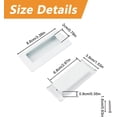 thumbnail image 2 of 2PCS Rectangular Recessed Concealed Handles, Embedded Design Sliding Door Handle with Screws, Stainless Steel Cabinet Pulls for Wardrobe Drawer (White-86mm), 2 of 5