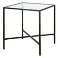 thumbnail image 7 of Evelyn&Zoe Henley 20" Wide Square Side Table with Glass Top, Blackened Bronze, 7 of 7