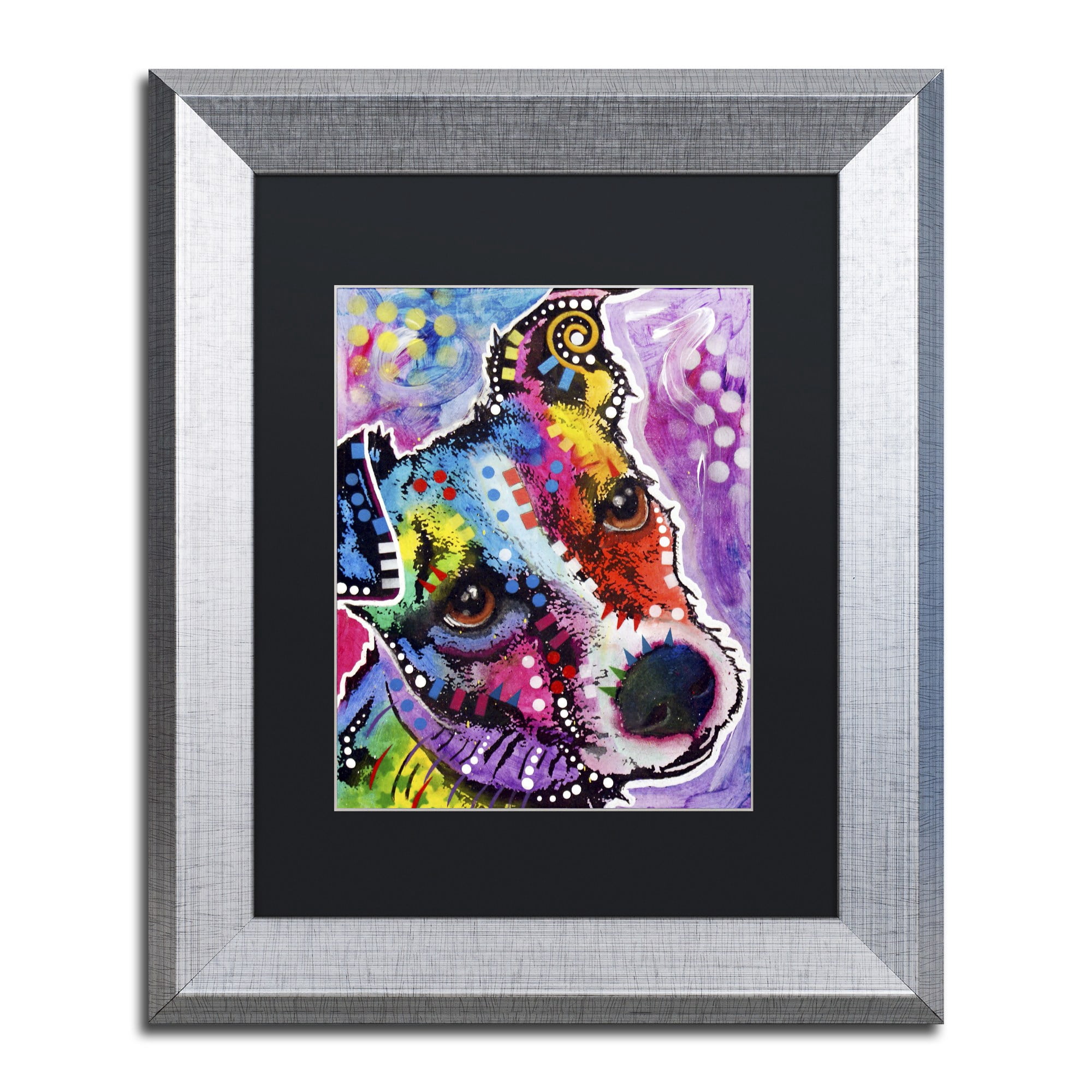 Trademark Fine Art "Dreamy Jack" Canvas Art by Dean Russo, Black Matte, Silver Frame