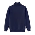 thumbnail image 5 of Girls Knit Sweaters Turtleneck Long Sleeve Slim Fit Clothes Solid Color High Collar Pullover Fall Winter Sweaters Royal Blue 130, 5 of 5