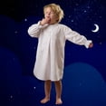 thumbnail image 4 of Tfken Toddler Boys Soft Pajamas Robe Comfy Sleepwear Nightwear Long Comfortable Pajamas Robe Fashion Casual Bathrobe Homewear Party Cute Loungewear Outfit Size 110 White, 4 of 9