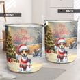 thumbnail image 2 of Merry Christmas Woofmas Xmas Noel Jack Russell Terrier Santa Snowman Foldable Laundry Basket Parson Jack Dog Lover Organizer Storage with Handles - 13016, 2 of 5