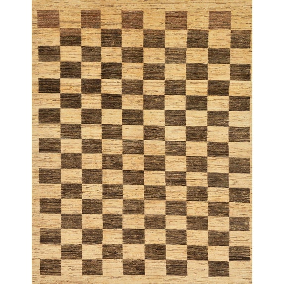 Ahgly Company Machine Washable Indoor Rectangle Abstract Orange Area Rugs, 5' x 8'