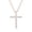Rose Gold Plated, variant on 1/2 ct. t.w. Lab Grown Diamond Shared Prong Cross Necklace 925 Sterling Silver, 18"