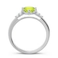 thumbnail image 4 of Diamond-Capitals 2.15 Carat Round Cut Natural Diamond Peridot Gemstone Beautiful Engagement Ring for Ladies in Solid 18K White Gold Size 7, 4 of 7