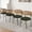 Green, variant on Farini Upholstered Dining Chair Set of 4, Rattan Backrest Kitchen Chair, Black