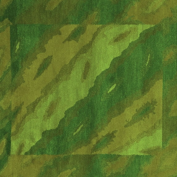 Ahgly Company Indoor Square Animal Green Modern Area Rugs, 5' Square