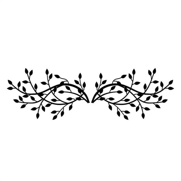 15.8×11 Inches 2Pcs Elegant Metal Tree Leaf Wall Hanging Decor Indoor and Outdoor Decoration - Perfect for Living Room Office and Home Decor wall