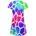 thumbnail image 2 of Show Your Colors Spots Gay Pride Rainbow All Over Juniors Beach Cover-Up Dress Multi LG, 2 of 2