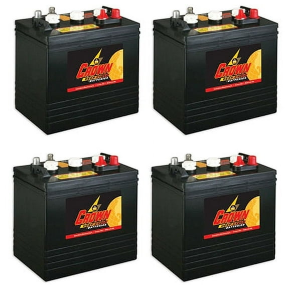 Crown Replacement for Trojan T105 6 Volt Battery - 4 Pack