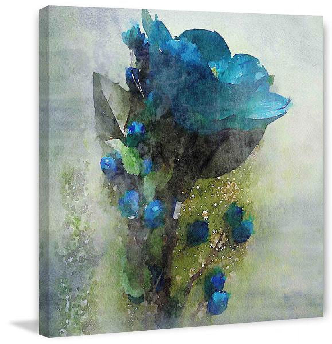 "Blue Melody" Painting Print on Wrapped Canvas