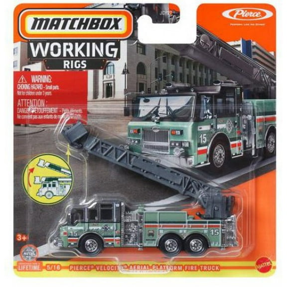 Matchbox Working Rigs Pierce Velocity Aerial Platform Fire Truck Diecast Vehicle