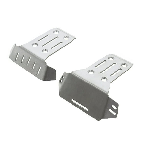 Silver Stainless Steel Front & Rear Chassis Armor Guard Upgrade Kit, Replacement Parts for Traxxas Sledge 95076-4 1/8 Scale RC Car - Assembly-Required Protection Accessories for Remote Control