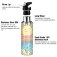 thumbnail image 3 of Yayeee 20oz Insulated Water Bottle Double Wall Stainless Steel with Flip Straw Lid, Retro Blue Rainbow, 3 of 7