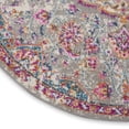 thumbnail image 4 of Nourison Passion Grey/Multicolor 4' x Round Area Rug, Traditional, Persian, Bed Room, Living Room, Dining Room, Kitchen, , Easy Cleaning, Non Shedding (4' Round), 4 of 10