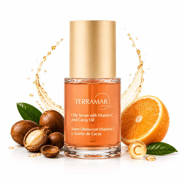 Suero Facial Terramar con Vitamina C y Aceite de Cacay | Hidratación y Luminosidad 30 Ml