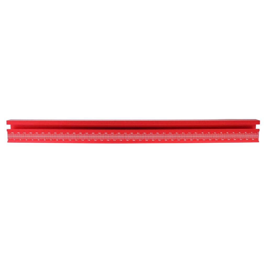 Miter Gauge Fence 75 Type Miter T-Track Aluminum Profile Fence Woodworking Miter Fence with Scale for Router Table (RED, 40cm)